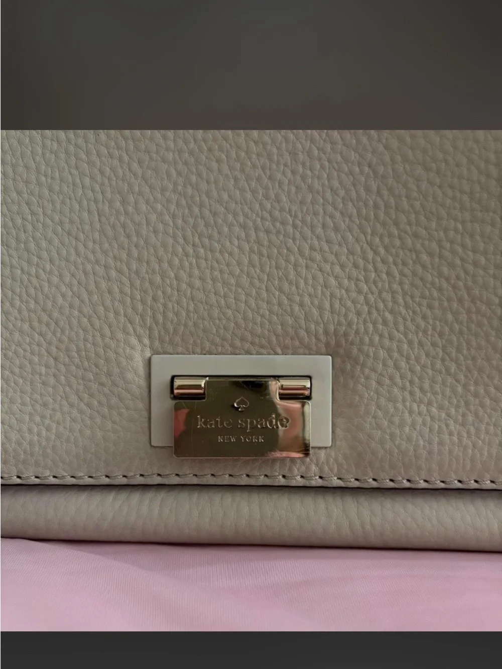 Kate Spade Cream Leather Magnolia Park Laurel Satchel Crossbody Box & Dust Bag